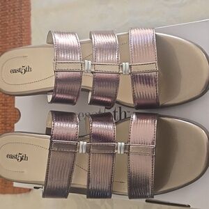 EAST 5TH BRAND WOMENS "METALLIC" SANDALS SIZE 11 MEDIUM.